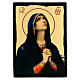 Icono ruso Black and Gold Virgen del luto 18x24 cm s1