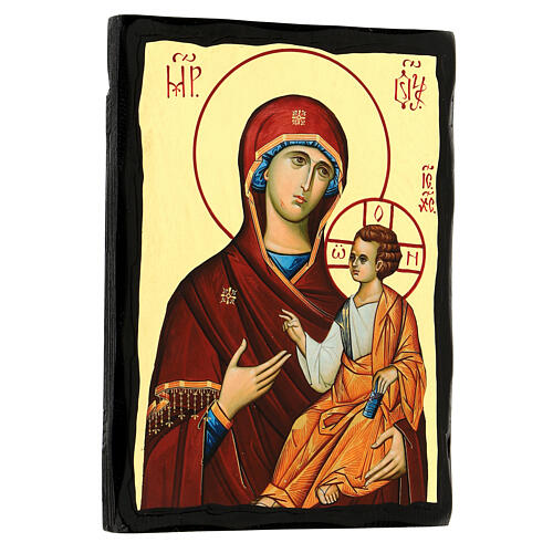 Russian icon, Black and Gold, Our Lady of Smolensk, 7x10 in 3