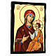 Russian icon, Black and Gold, Our Lady of Smolensk, 7x10 in s3