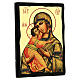 Black and Gold Icon Russian Style Our Lady of Vladimirskaya 18x24 cm s3