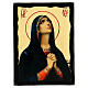 Ancient Russian icon Our Lady of Mourning Black and Gold 14x18 cm s1
