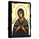 Black and Gold Russian icon of Our Lady of Sorrows, 5x7 in s3
