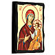 Black and Gold Russian Smolenskaya icon of the Mother of God, 5x7 in s3