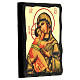 Black and Gold Russian icon of the Virgin of Vladimir, 5x7 in s3