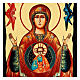 Black and Gold Russian icon of Our Lady of the Sign, 5x7 in s2