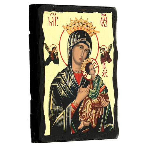 Icono ruso Perpetuo Socorro Black and Gold 14x18 cm 3