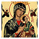 Icono ruso Perpetuo Socorro Black and Gold 14x18 cm s2