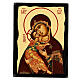Russian-style icon "Black and Gold" of the Virgin of Vladimir, 5x7 in s1