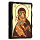 Russian-style icon "Black and Gold" of the Virgin of Vladimir, 5x7 in s3