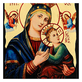 Ancient Russian icon Perpetual Help Black and Gold style 14x18 cm