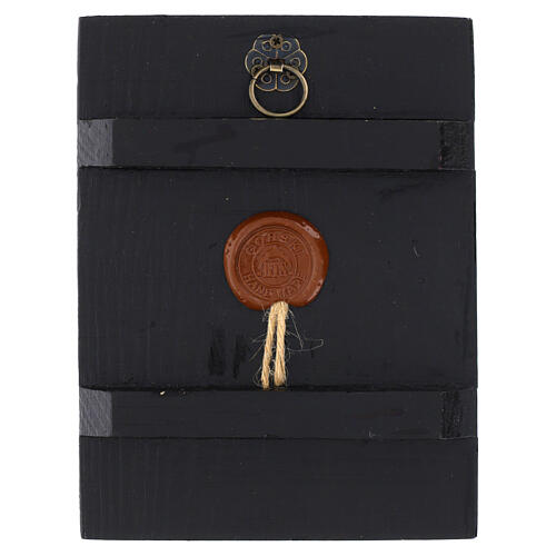 Guardian Angel Icon Black and Gold style 14x18 cm 3