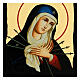 Russian icon, Black and Gold collection, Our Lady of Sorrows, 5x7 in s2