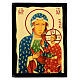 Icona russa Madonna di Czestochowa stile Black and Gold 14x18 cm s1