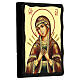 Russian icon, Black and Gold collection, 5x7 in, Our Lady of Sorrows s3