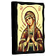 Ikona Matka Boża Siedmiu Boleści, Black and Gold, 14x18cm s3