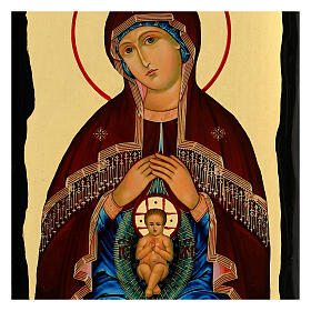Russian icon, Black and Gold collection, Helper in Childbirth, 5x7 in