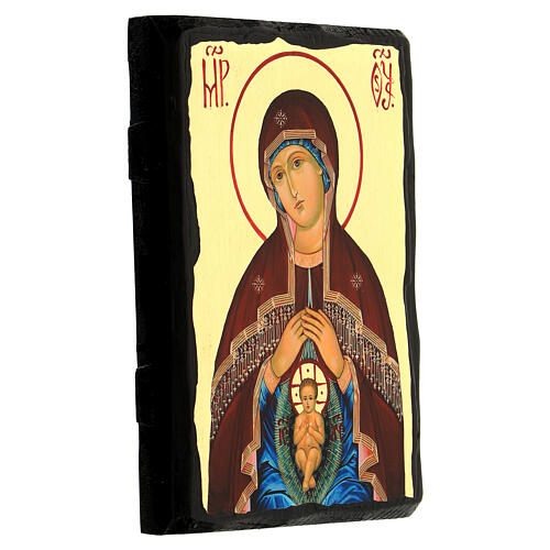 Russian icon, Black and Gold collection, Helper in Childbirth, 5x7 in 3