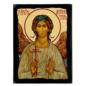 Guardian Angel icon Black and Gold style 14x18 cm