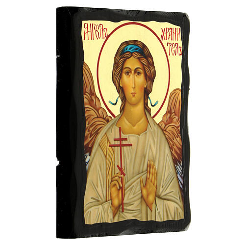 Guardian Angel icon Black and Gold style 14x18 cm 3