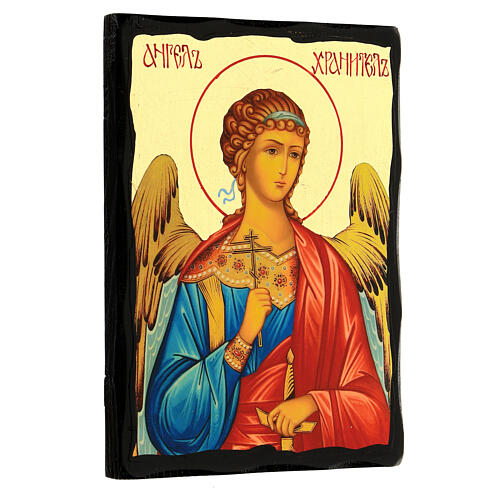 Ancient icon Guardian Angel Black and Gold style 18x24 cm 3