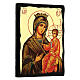 Black and Gold icon of the Panagia Gorgoepikoos, 7x9 in s3