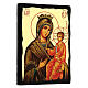 Icône Panagia Gorgoepíkoos Black and Gold style russe 18x24 cm s3