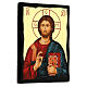 Ícone russo Cristo Pantocrator livro fechado linha Black and Gold 18x24 cm s3