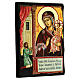 Icona russa antica Gioia inaspettata stile Black and Gold 18x24 cm s3