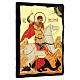 Antique Russian Icon Saint George Black and Gold Style 18x24 cm s3