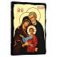 Black and Gold icon of the Holy Family, 7x9 in s3