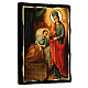 Black and Gold icon of Our Lady of the Healing, 7x9 in s3
