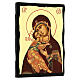 Icône russe Vierge de Vladimir style Black and Gold 18x24 cm s3