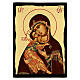 Black and Gold Vladimirskaya Russian Icon 18x24 cm s1