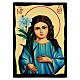 Russian Young Madonna icon Black and Gold 18x24 cm s1