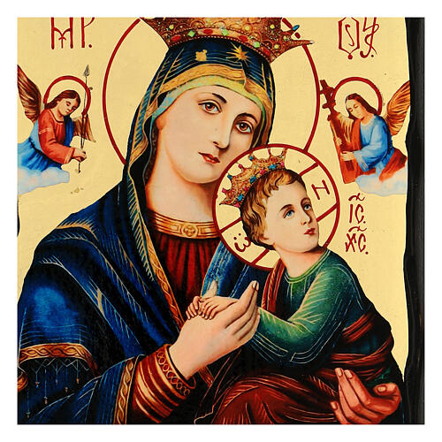 Russian icon, Black and Gold, Our Lady of Perpetual Help, 7x10 in 2