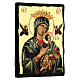 Black and Gold Russian icon, Our Lady of Perpetual Help, 7x10 in s3
