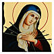 Black and Gold Russian icon, Our Lady of Sorrows, 7x10 in s2