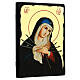 Black and Gold Russian icon, Our Lady of Sorrows, 7x10 in s3