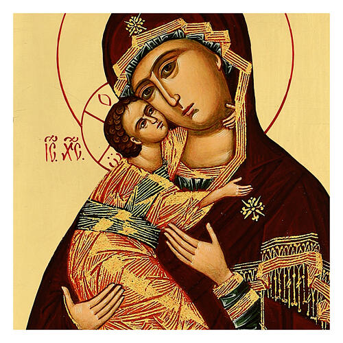 Vladimirskaya Russian Icon 40x30 cm Black and Gold 2