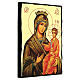 Black and Gold Russian icon, Panagia Gorgoepikoos, 16x12 in s3
