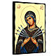 Russian icon, Black and Gold collection, Our Lady of Sorrows, 16x12 in s3