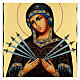 Russian Icon Mary Seven Sorrows 40x30 cm Black and Gold style s2
