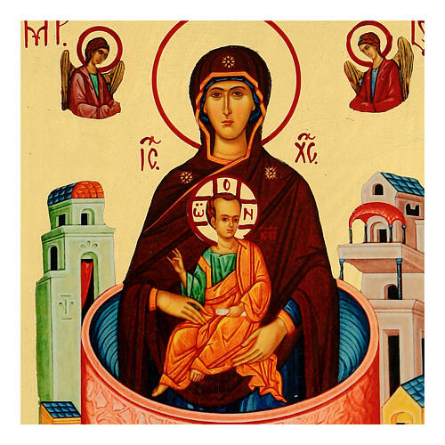 Russian icon, Black and Gold collection, Mother of God of the Life-giving Spring, 16x12 in 2