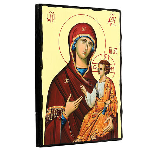 Smolenskaya icon of the Mother of God, Black and Gold, Russian style, 16x12 in 3