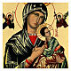 Russian icon of Our Lady of Perpetual Help, 16x12 in, Black and Gold collection s2