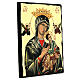 Russian icon of Our Lady of Perpetual Help, 16x12 in, Black and Gold collection s3