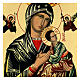 Icono Black and Gold ruso Perpetuo Socorro 40x30 cm s2