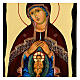 Russian icon of Our Lady Helper in Childbirth, 7x10 in, Black and Gold collection s2