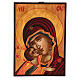 Ícone Virgem de Vladimir Roménia pintado 14x18 cm s1