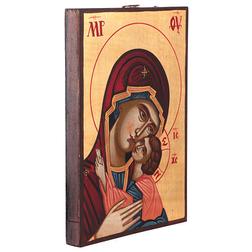 Icona rumena Madre di Dio Kasperovskaja dipinta 14x18 cm 2